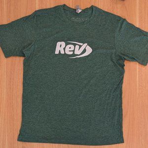Green Sage T-Shirt Soft Official Rev Logo Tech Next Level Cotton Tee M